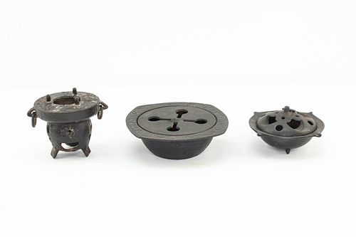 Grp: 3 Japanese Bronze Censers