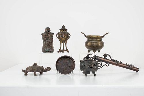 Grp: 6 Small Japanese Bronze Censers