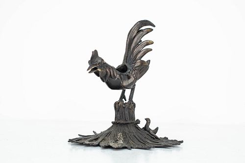 Japanese Bronze Chicken Censer