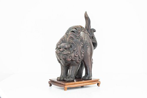Japanese Bronze Foo Dog Censer