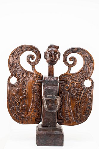 Southeast Asian Jodog Figural Oil Lamp with Wings