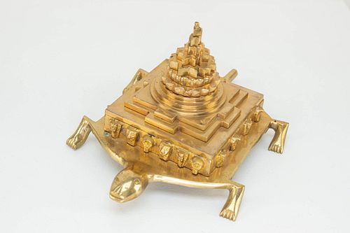 Brass Buddhist Turtle Kalachakra