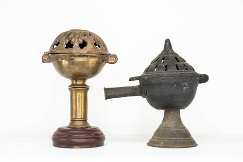 2 South East Asian / Indian Bronze Censers