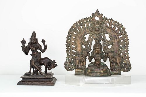 Grp: 2 Indian Bronze Deity Statues