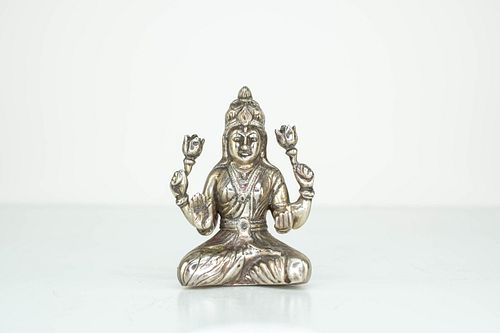 Indian Hindu 800 Silver Lakshmi Figure