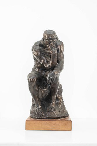 Plaster Reproduction "The Thinker" After Rodin 