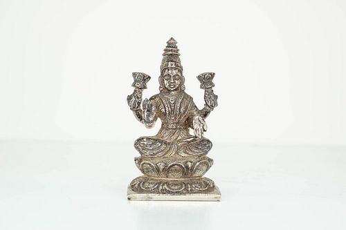 Indian Hindu Sterling Statue of Lakshmi