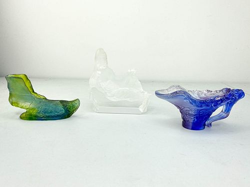 Grp: 3 Liuligongfang Contemporary Art Glass
