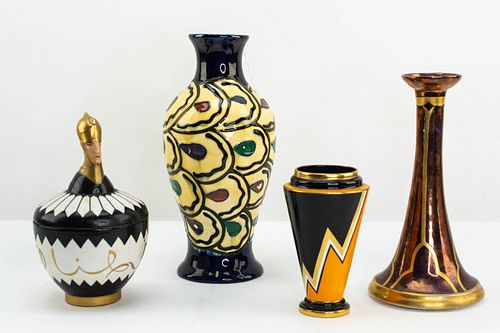 Grp: 4 European Ceramic Decor Pieces