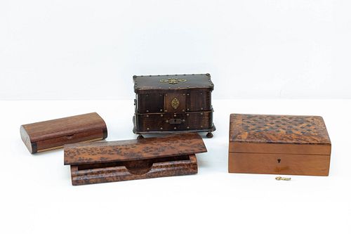 Lot of 6 Wood Boxes/Objects