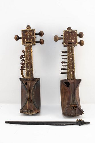Grp: 2 Southeast Asian Inlaid Sarangi Instruments