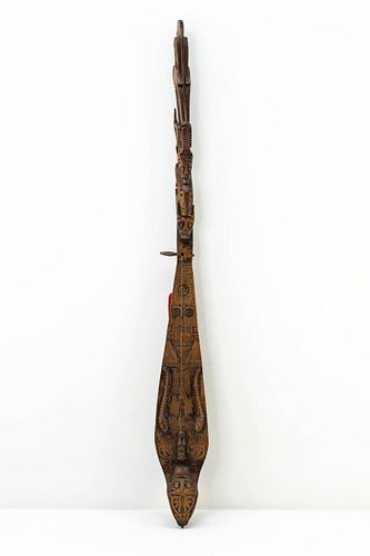 Carved Batak Indonesian Haspai Folk Instrument 