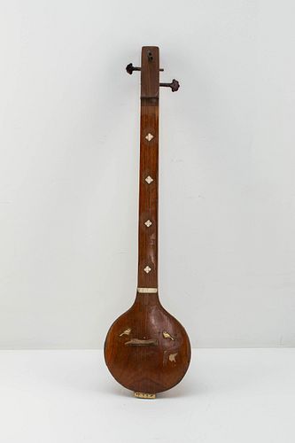Indian Inlaid Tambura Folk Musical Instrument