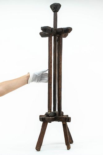 Tall Wooden Stand on Four Legs