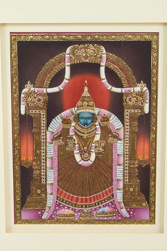 Goddess Padmavati Mixed Media Painting