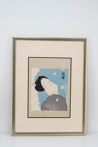 Kitano Tsunetomi Woodblock Print "Heroine Umekawa"