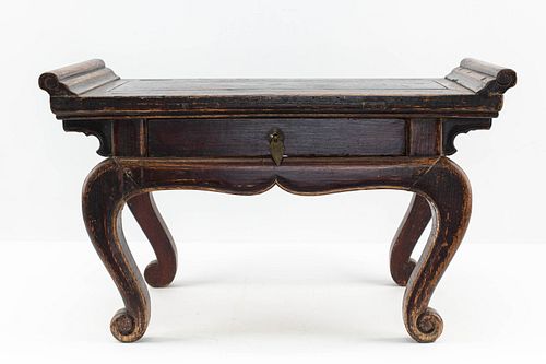 Chinese Wooden Stool with Drawer