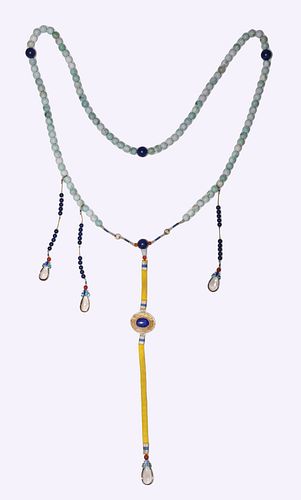 Elaborate Chinese Jadeite Court Necklace