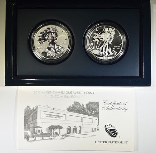 2013-W AMERICAN EAGLE TWO COIN SILVER SET OGP
