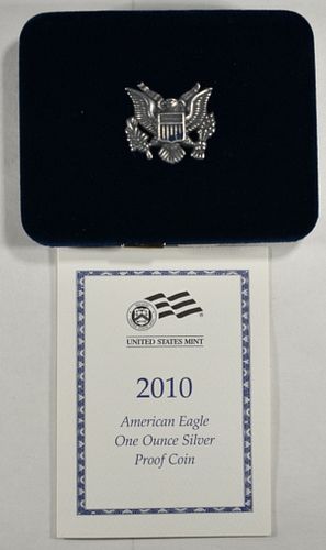 2010 PROOF SILVER EAGLE ORIG BOX/COA