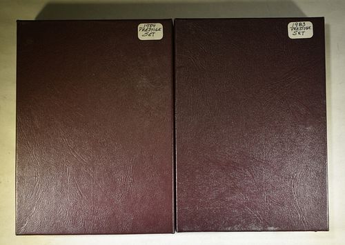 1983 & 1984 PRESTIGE PROOF SETS IN BOX W/ COA