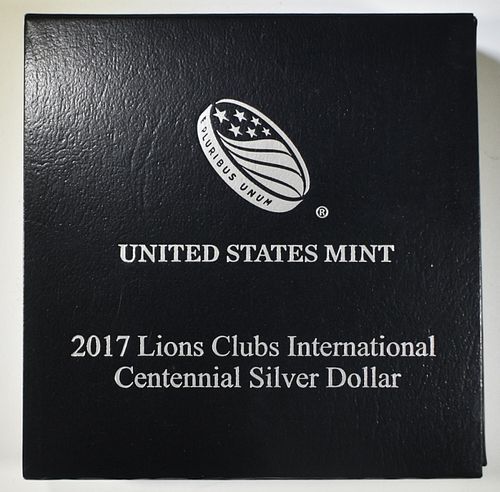 2017 LIONS CLUB PROOF SILVER COMMEM DOLLAR