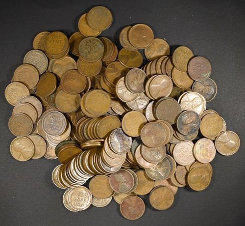 250  MIXED DATE CIRC WHEAT CENTS FROM THE TEENS