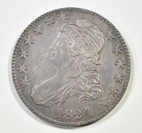 1824/24 BUST HALF DOLLAR AU