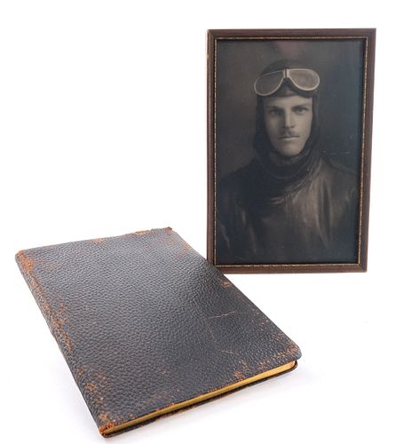 World War I Airman Photo & Aerial Gunnery Notes