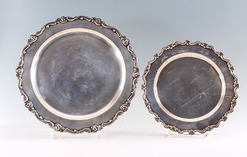 2 Sterling Silver Serving Trays