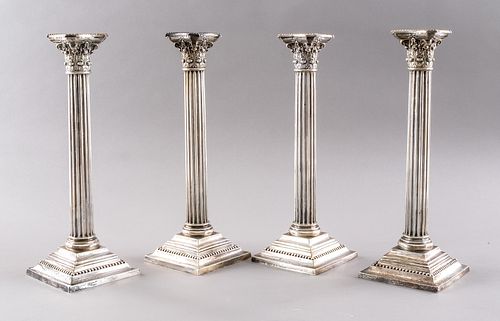4 Gorham Sterling Candlesticks - Columns