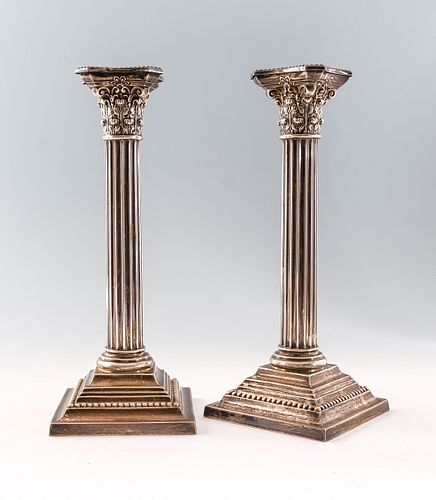 Pair of Gorham Sterling Column Candlesticks (Wtd)