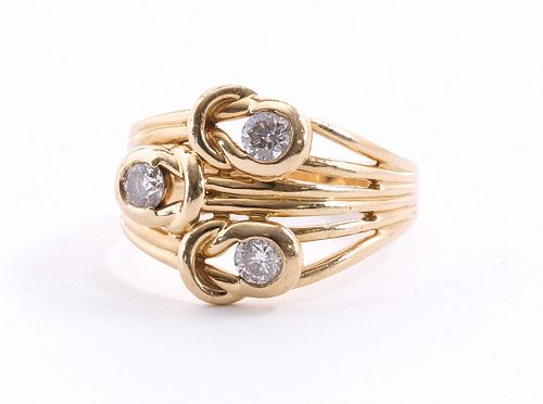 14K Gold & Diamond Cocktail Ring