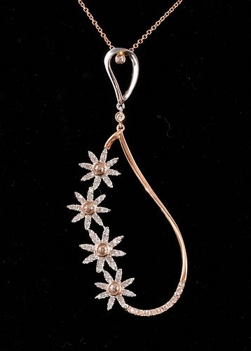 Crown of Light Diamond & Gold Pendant Necklace
