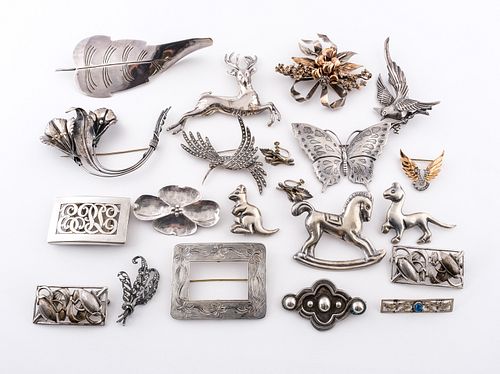 Lot of Sterling Silver Pins / Brooches