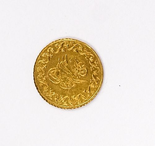 1836 Ottoman 1/2 Cedid Mahmudiye Gold Coin