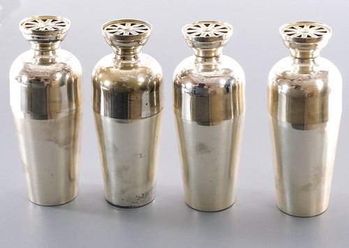 Set of 4 Napier Midcentury Cocktail Shakers
