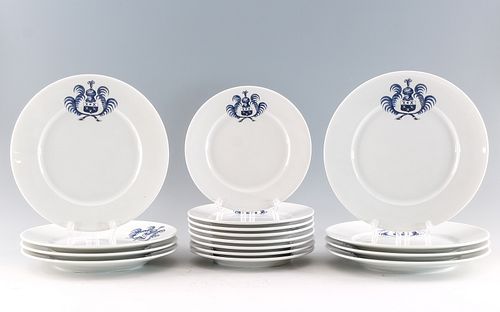 16 Pieces - Chateau de Bagnols Porcelain Plates