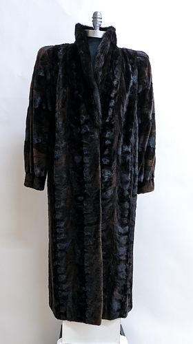 Women's Full Length Sheared Mink Fur Coat