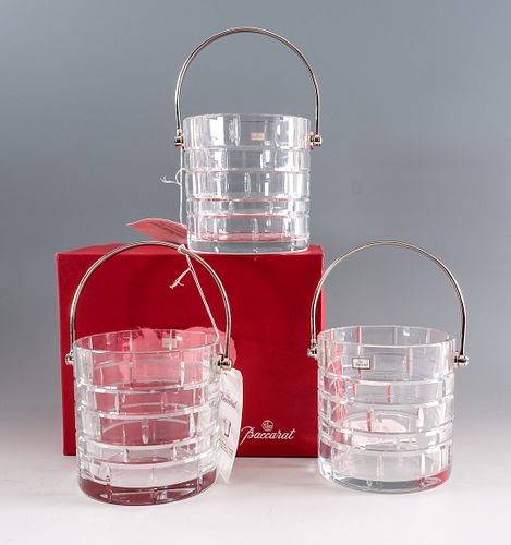 3 Baccarat Crystal Espalier Ice Buckets