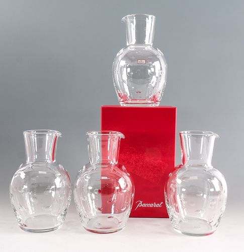 4 Baccarat Crystal Pitchers / Vases