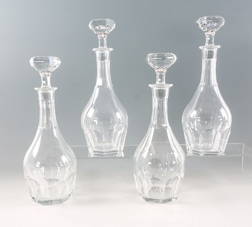 4 Baccarat Crystal Cordial Decanters