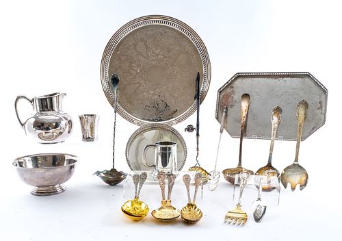 21 Pieces - Silverplate Serving Pieces