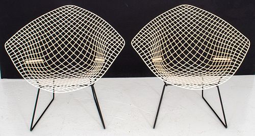 Harry Bertoia Knoll Mid-Century Diamond Chairs, Pr