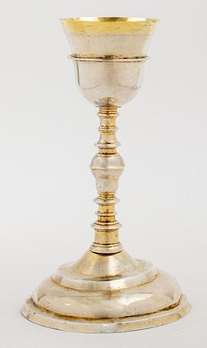 Antique Silver Chalice with Gold Washed Cup
