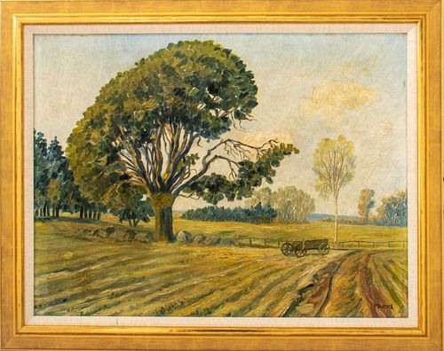 Hugo Mund Impressionistic Landscape Oil on Board