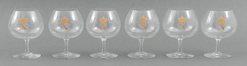 Baccarat Crystal Napoleon Snifter Glasses, 6