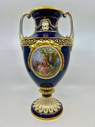German Meissen Hand painted vase