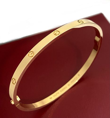 Cartier 18K Yellow Gold Love Bracelet, Small Model Size 18