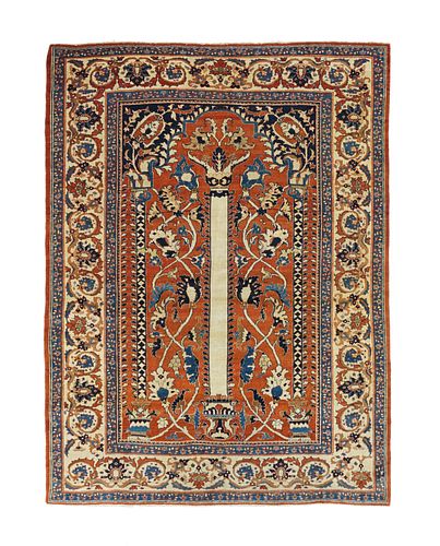 Antique Tabriz Haji Jalili Rug, 4'9'' x 6'2'' ( 1.44 x 1.88 M)
